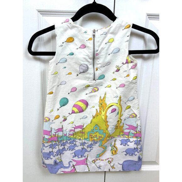 Dr. Seuss Oh The Places You'll Go Dress Girl's 4T Sleeveless Cotton Colorful - Picture 3 of 11